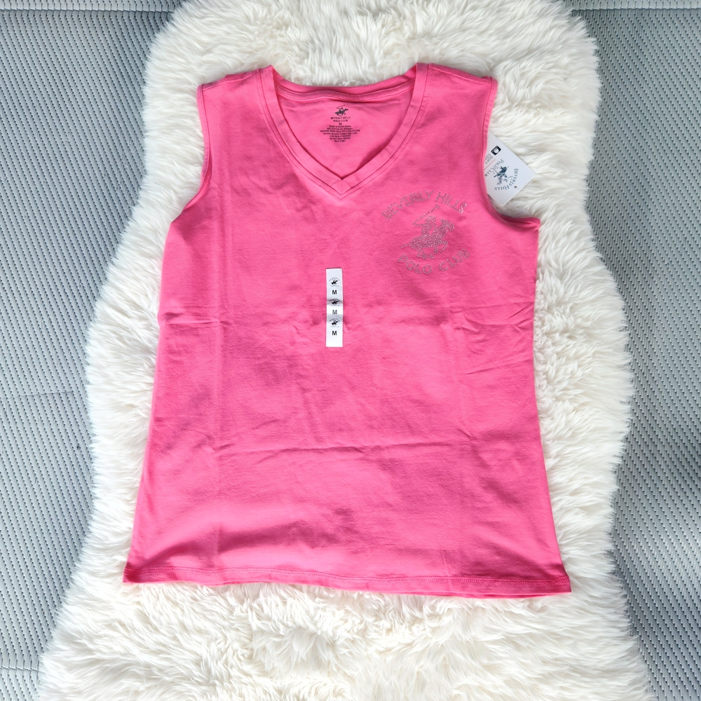 Beverly Hills Polo Club Pink Tank Top